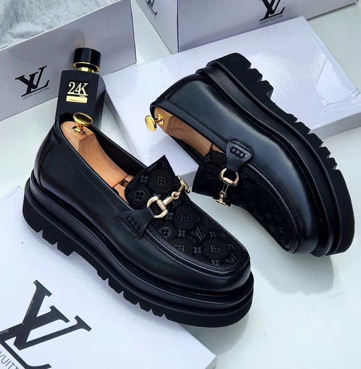 Premium Black Designer-Style Loafers