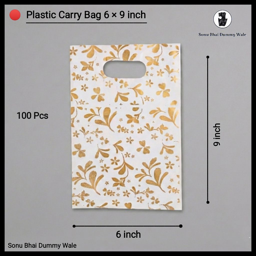 Plastic carry bag 6 -9 inch