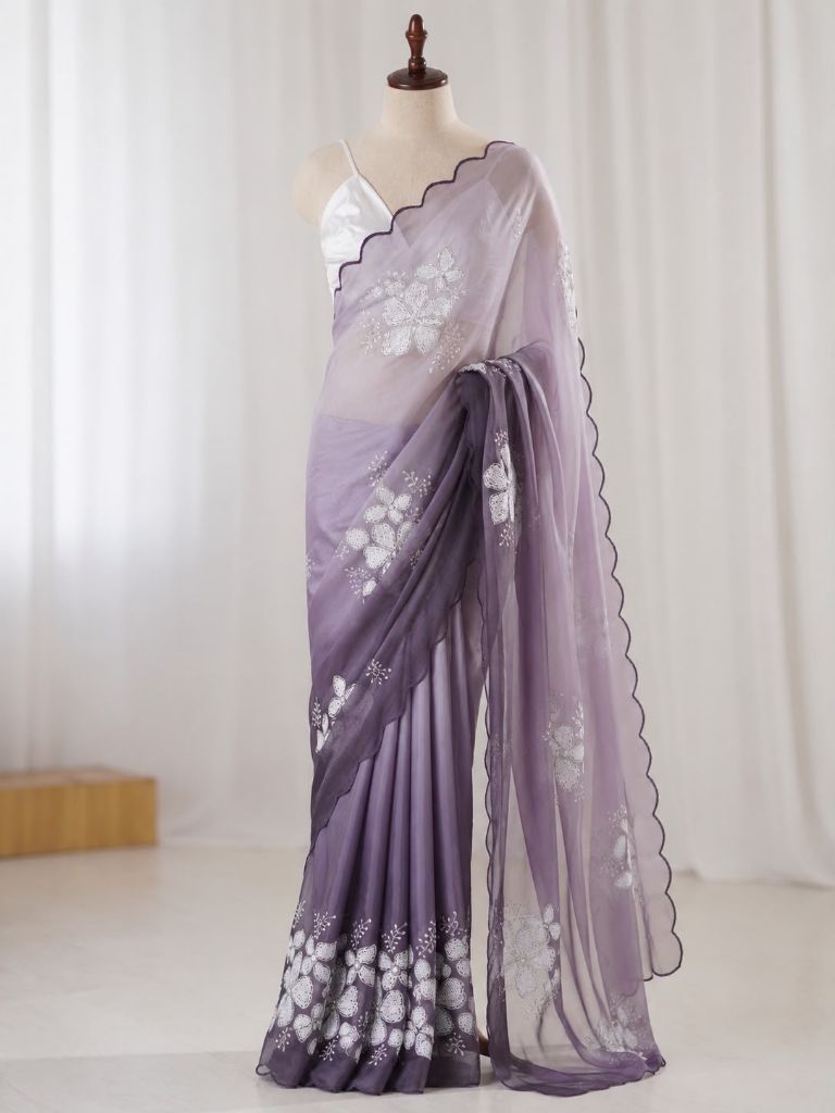 06514A4 Bollywood Organza Saree