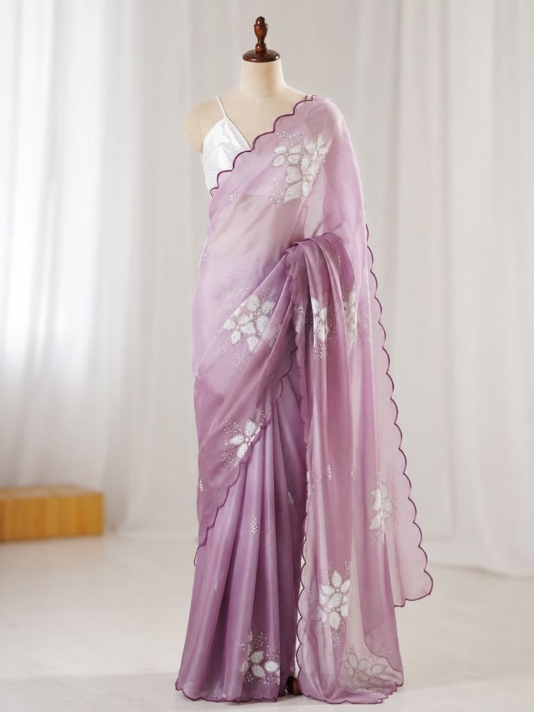 06514A5 Bollywood Organza Saree