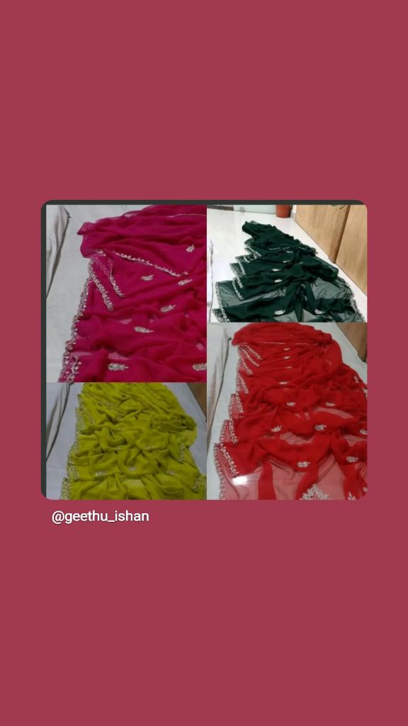 ജോർജ്റ്റ് saree with running blause