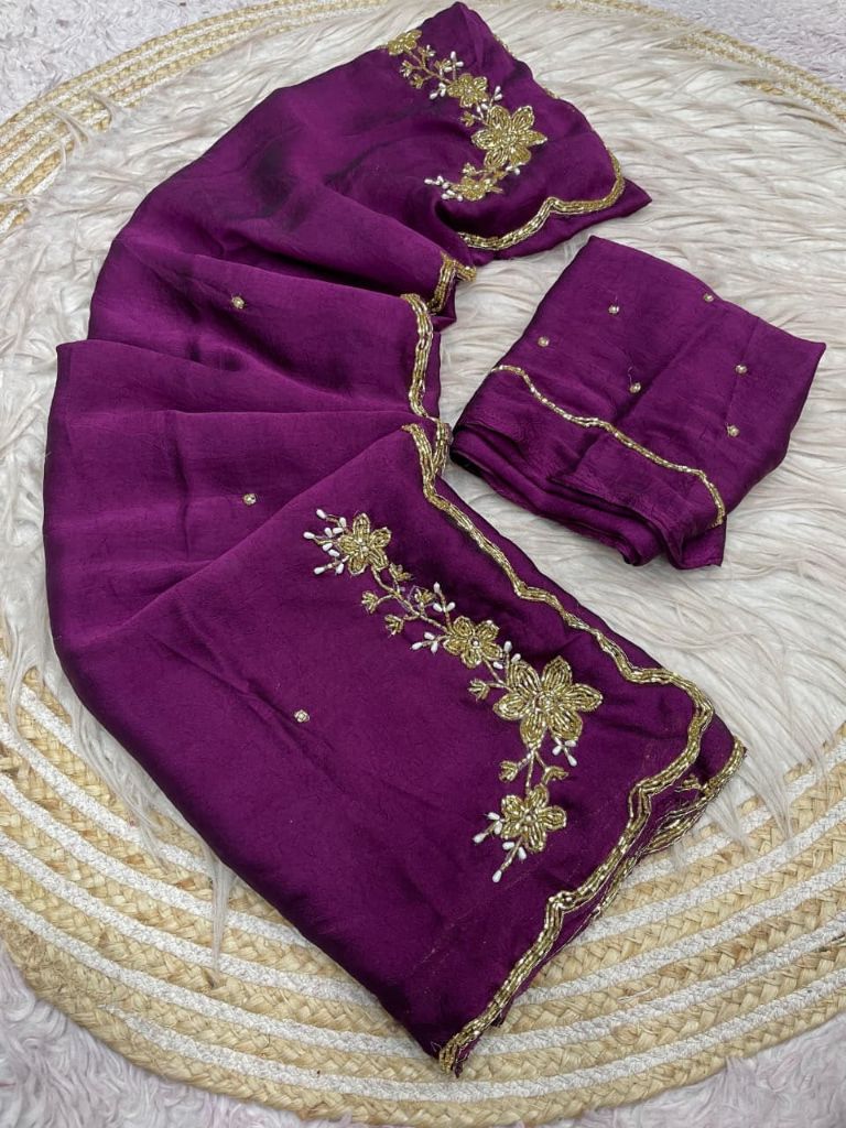 06564A2 Rangoli crush pure handwork saree