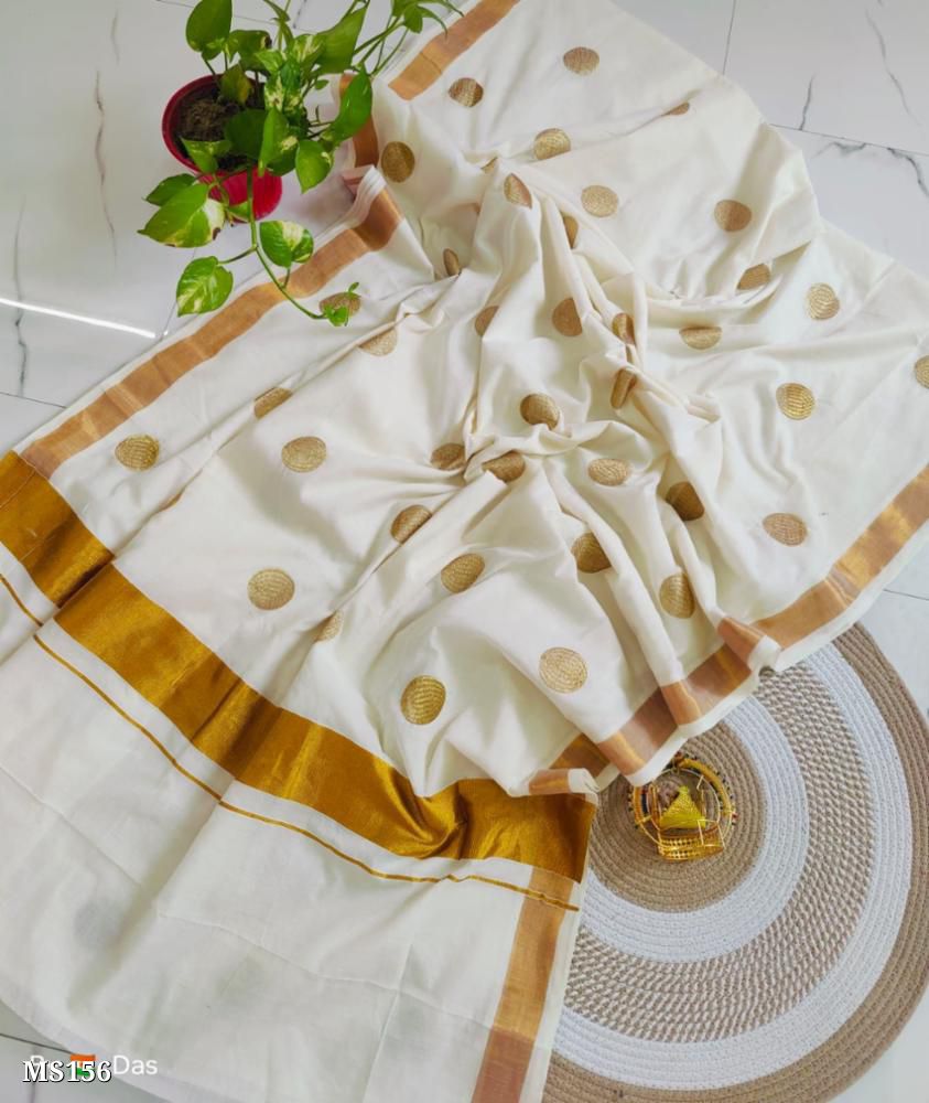 pure off white saree