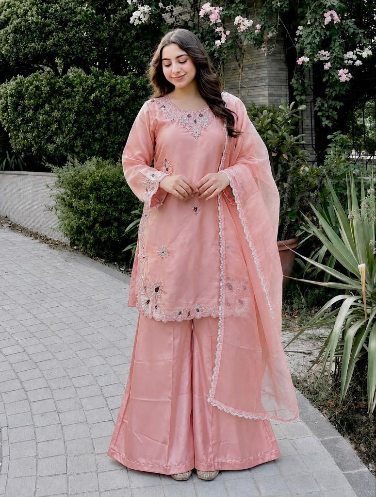 06588 3 PIECE STYLISH TOP, PLAZAA AND DUPATTA