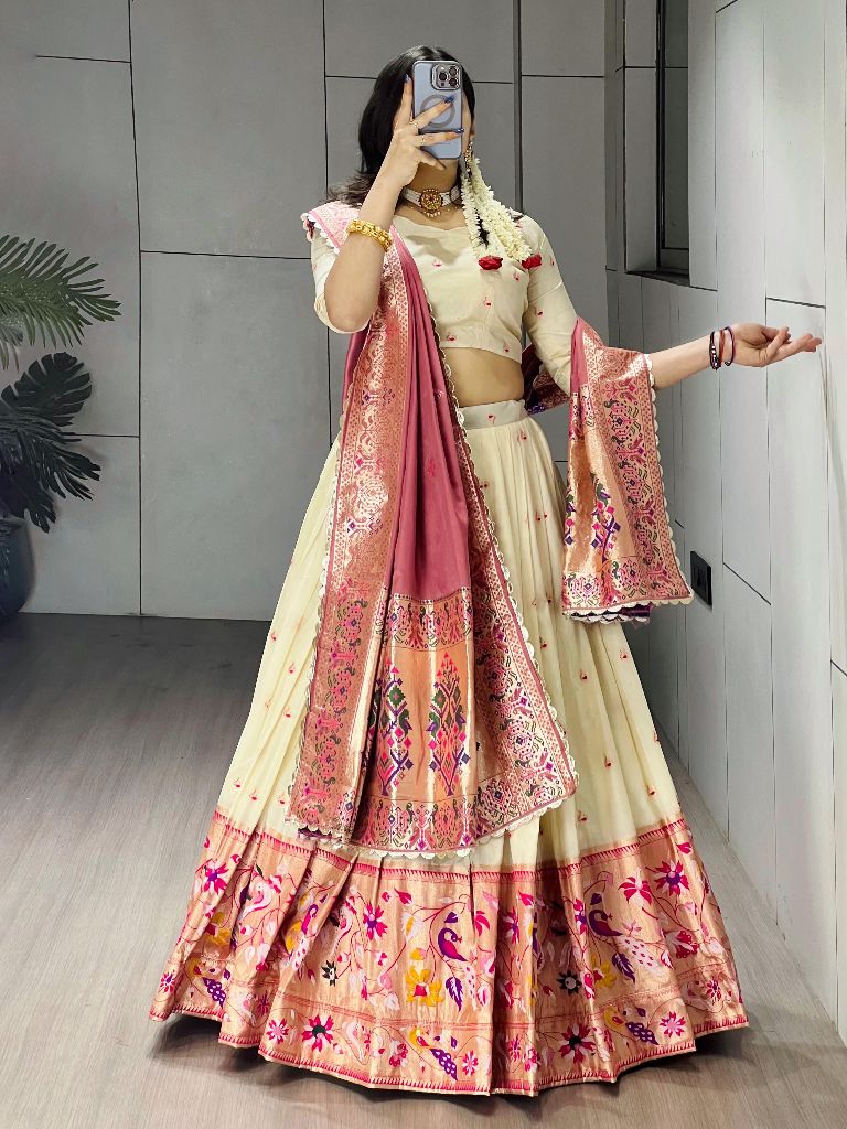 06593A1 Paithani Silk Lehenga choli