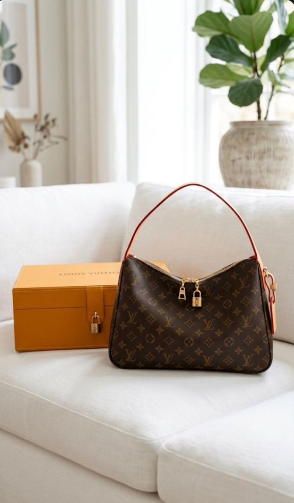 06622 LouisVuitton Slouchy PM Hobo leather Bag