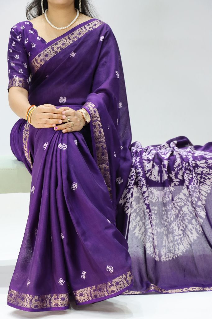 Soft Mull Cotton Shibori Saree