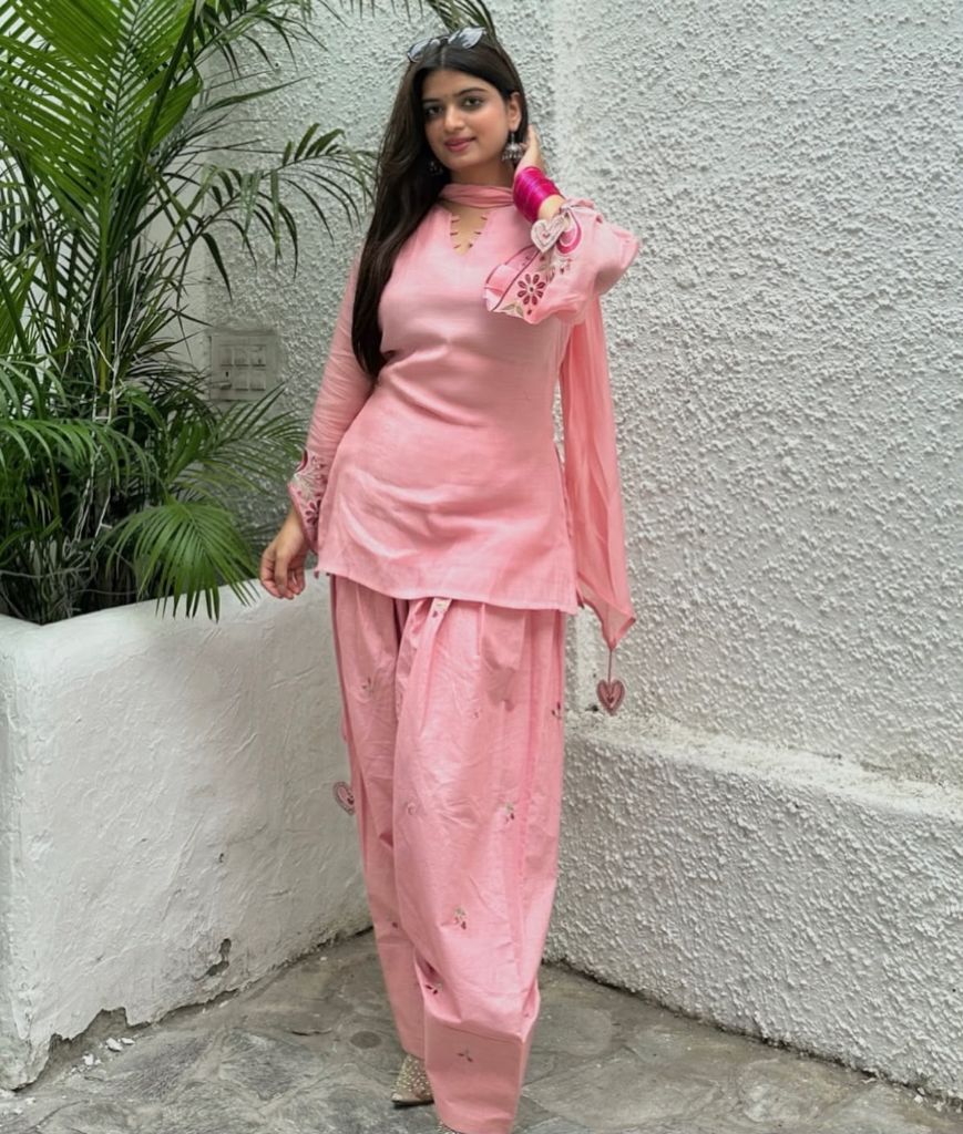 Đěsigner Party Wear Look top with farshi salwar