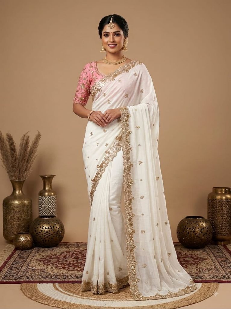 A graceful blend of soft elegance & festive glamour