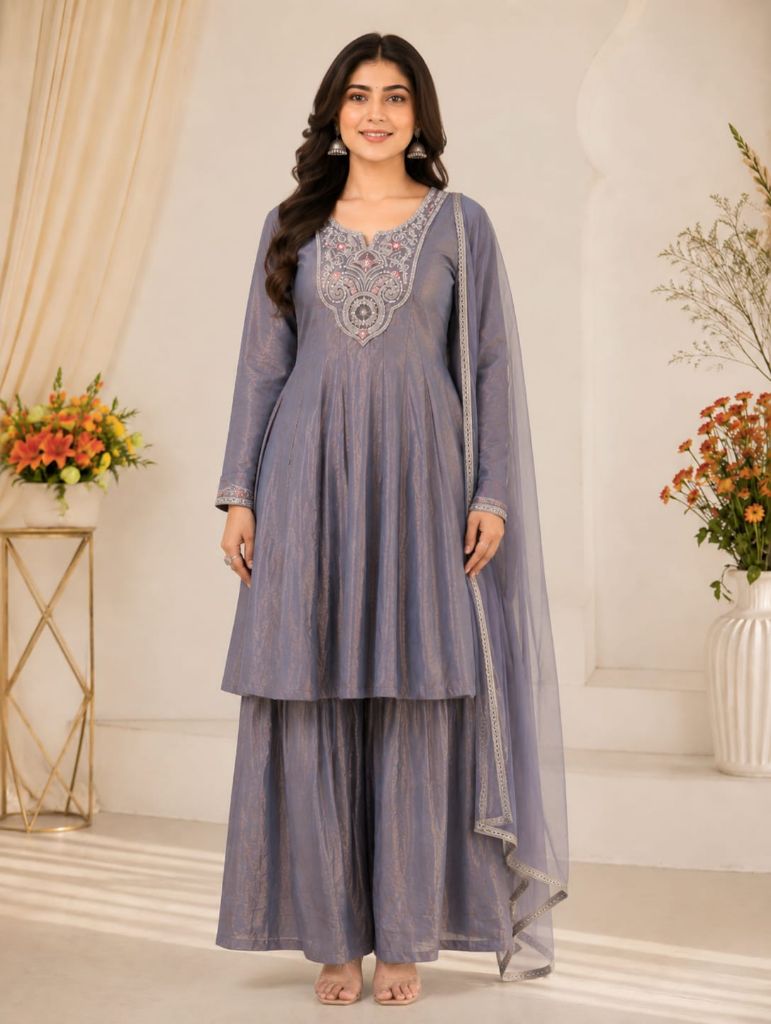 WOMEN'S PURE FANDY SILK SARARA SET'S
