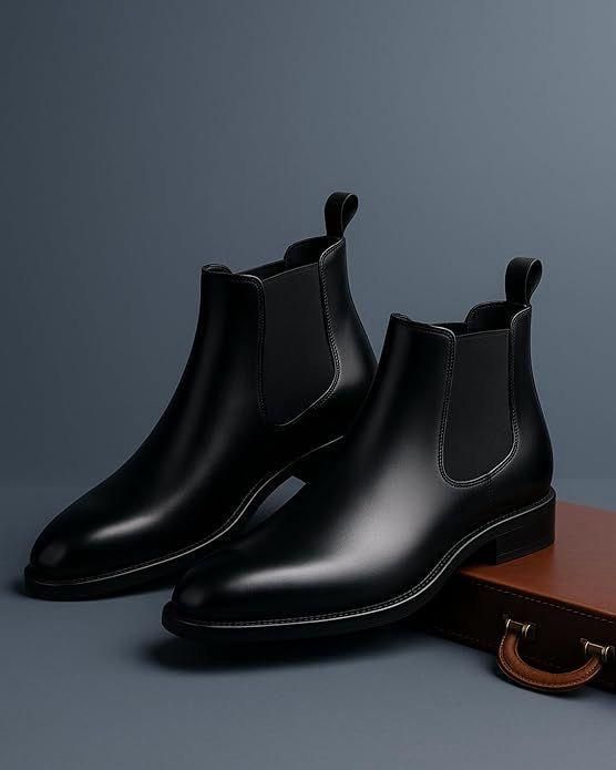 Premium Black Chelsea Boots shoe