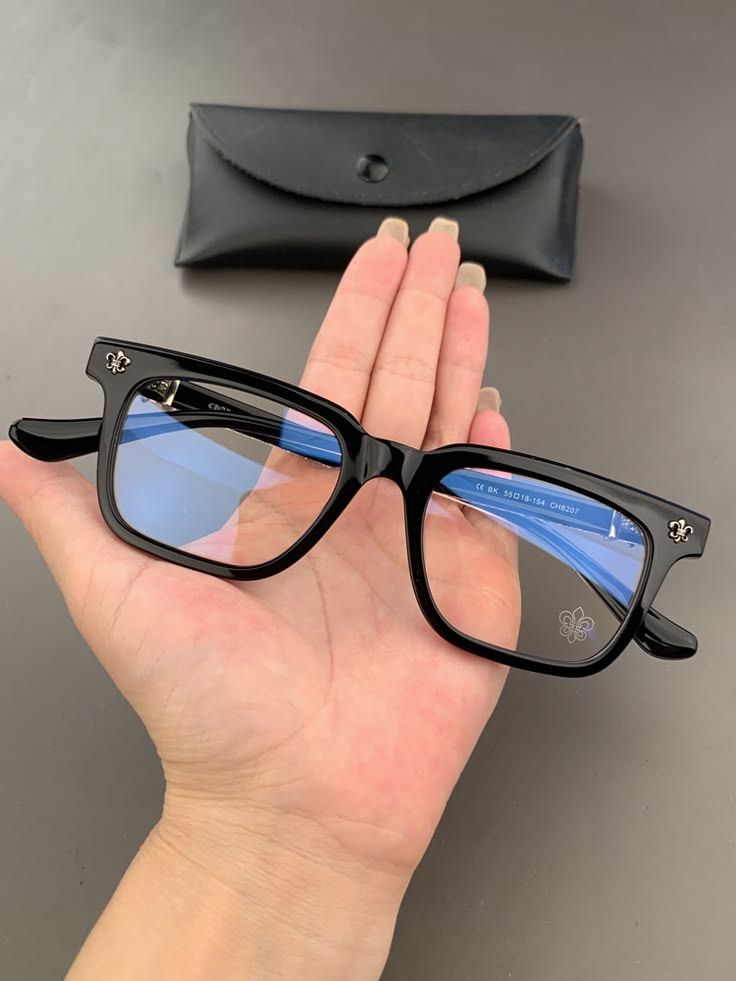 Premium Black Square Blue-Light Fashion Glasses