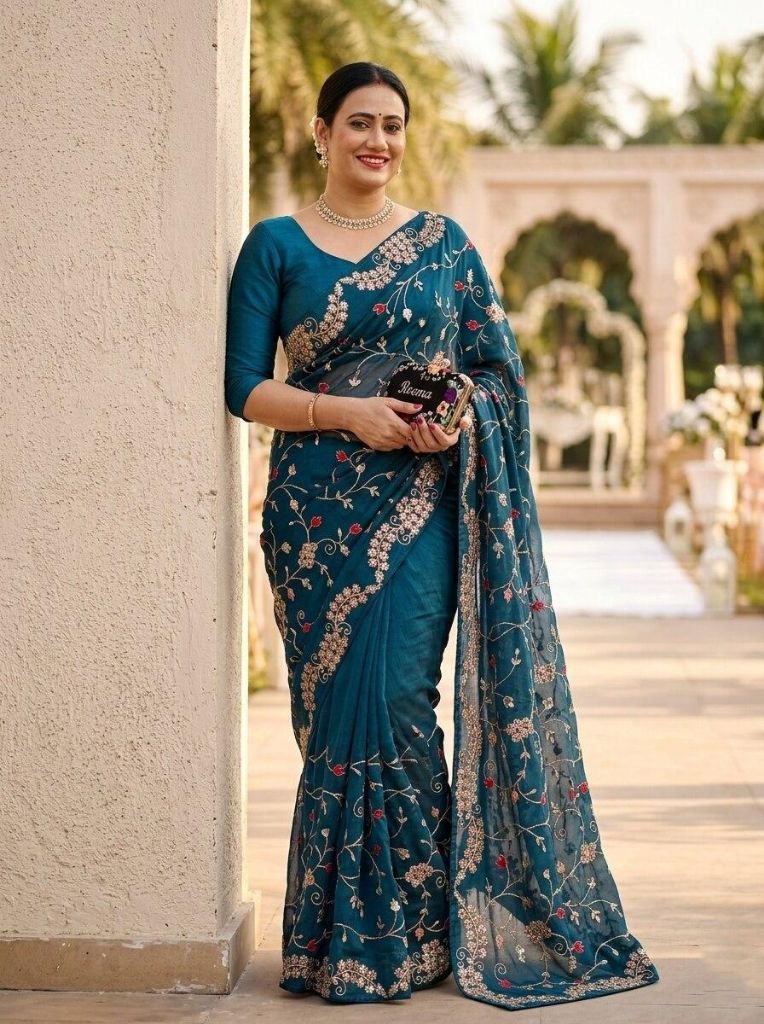 Designer Party Wear Wedding Collection Rangoli Silk Saree