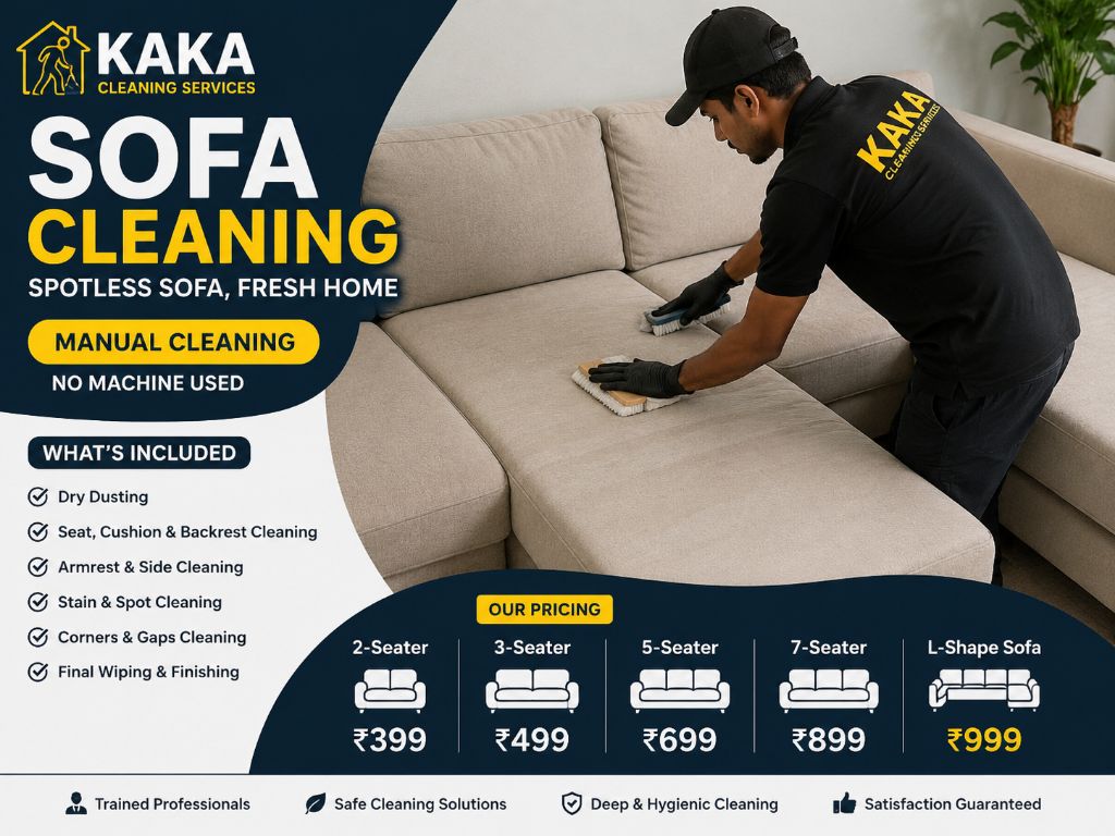 Sofa Cleaning – Without Machine