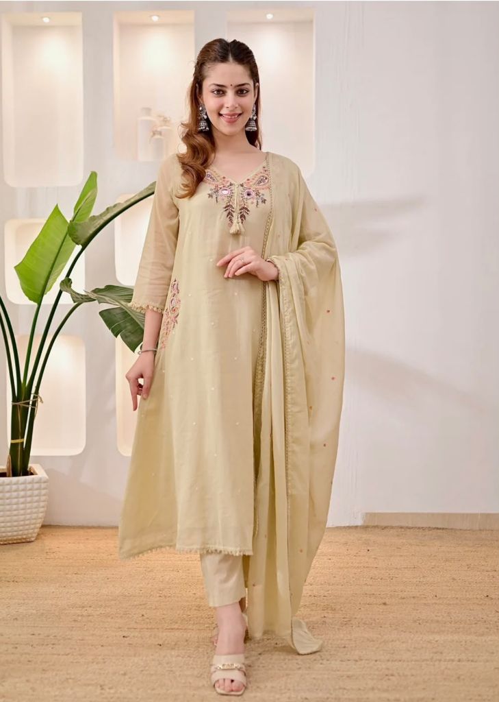 A - line kurta 3 pcs set