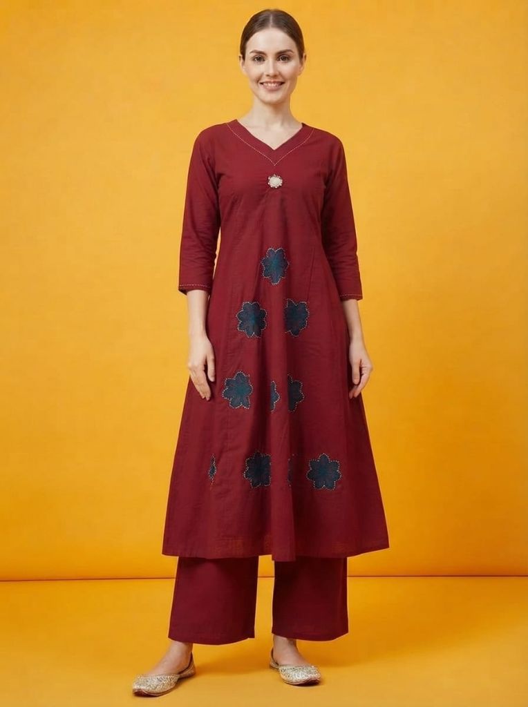 Beautiful Aline Kurti Palazzo Set