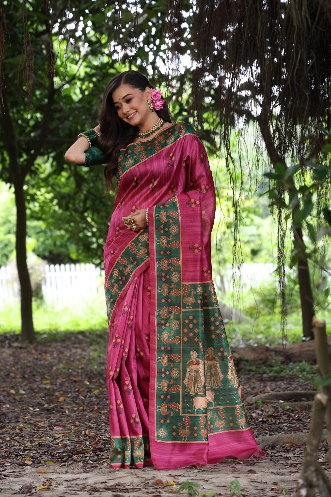 *PREMIUM MIXTURE OF PEACOCK AND PICHWAI PRINT*