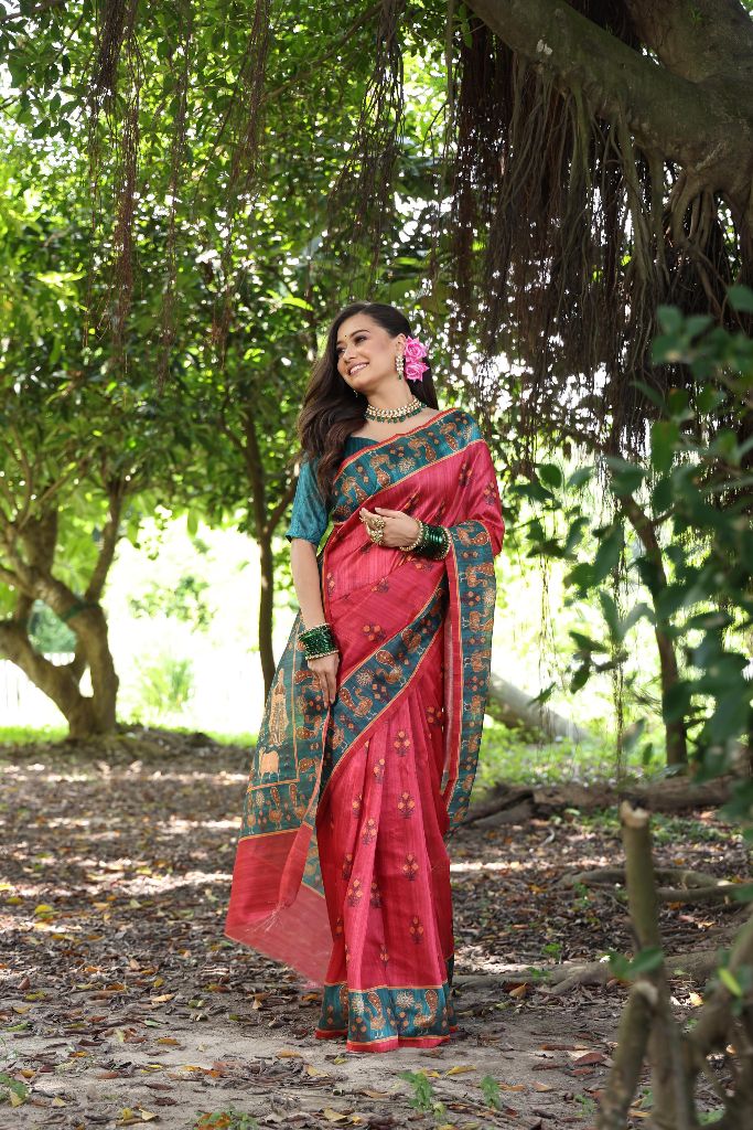 *PREMIUM MIXTURE OF PEACOCK AND PICHWAI PRINT*