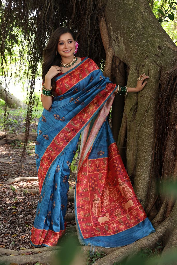 *PREMIUM MIXTURE OF PEACOCK AND PICHWAI PRINT*