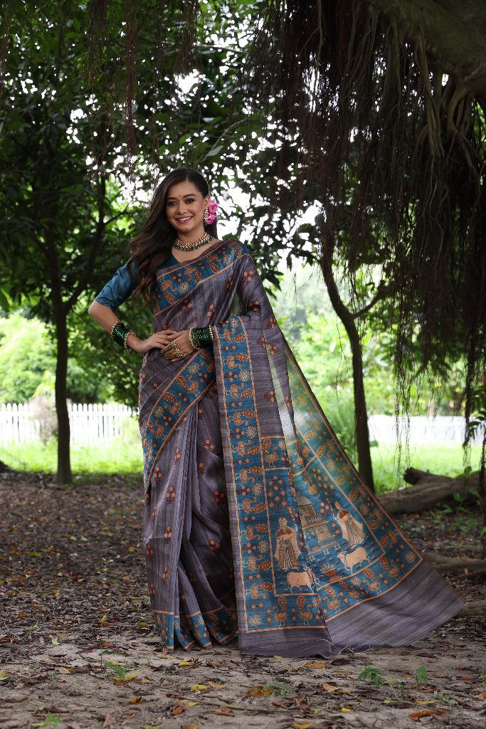 *PREMIUM MIXTURE OF PEACOCK AND PICHWAI PRINT*