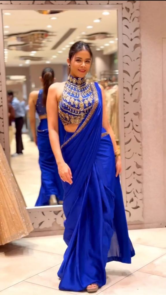 06762 Latest Drape Saree Design Ready To Wear
